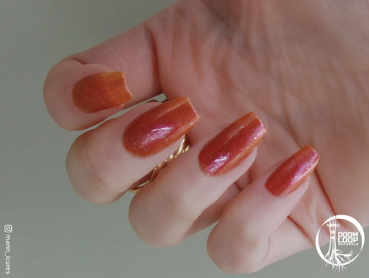 BARELY HUMAN - Deep Copper-Rose Sparkly Nail Polish product image (9)