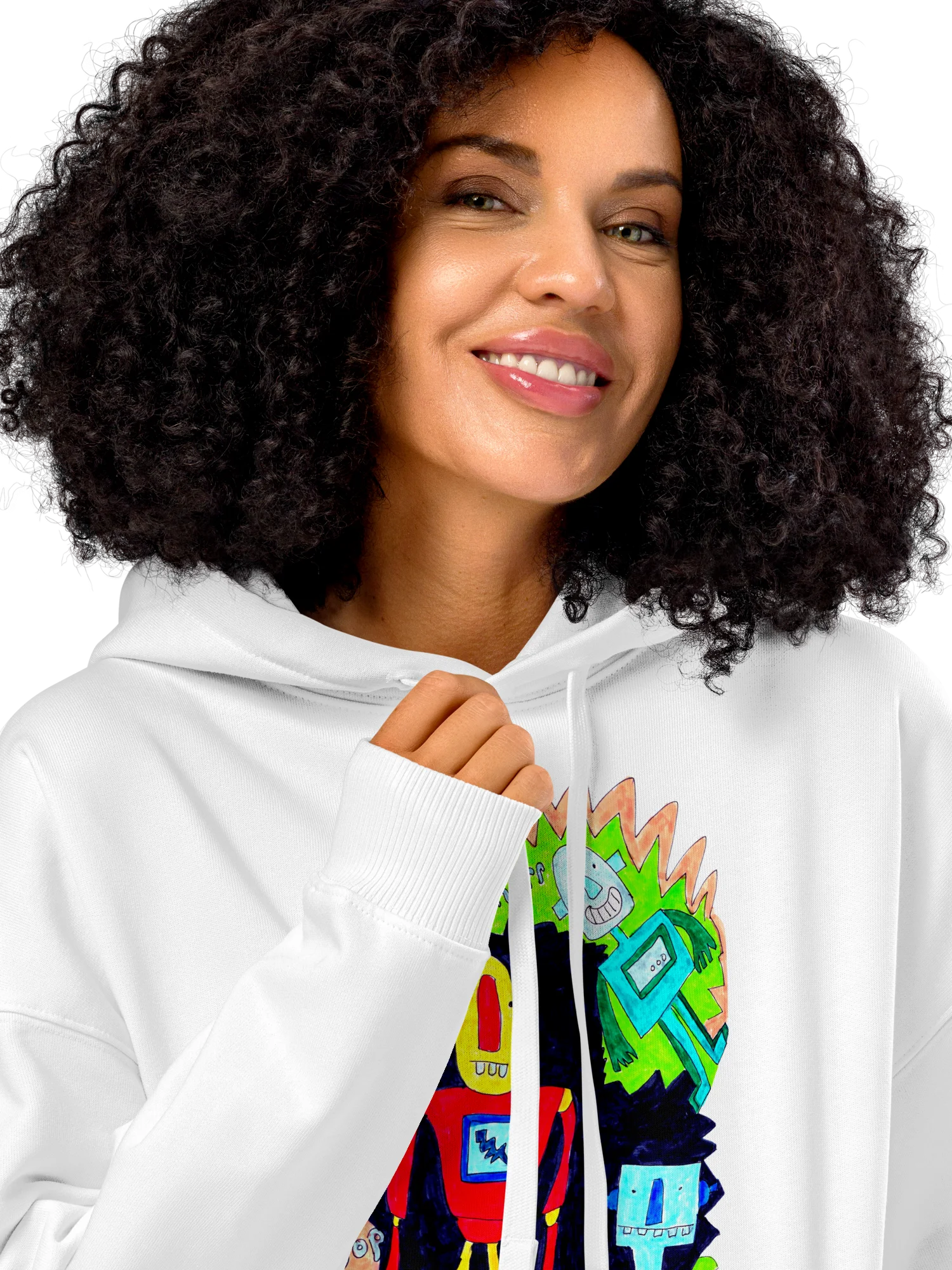 Whimsical Robot Trio Hoodie product image (7)