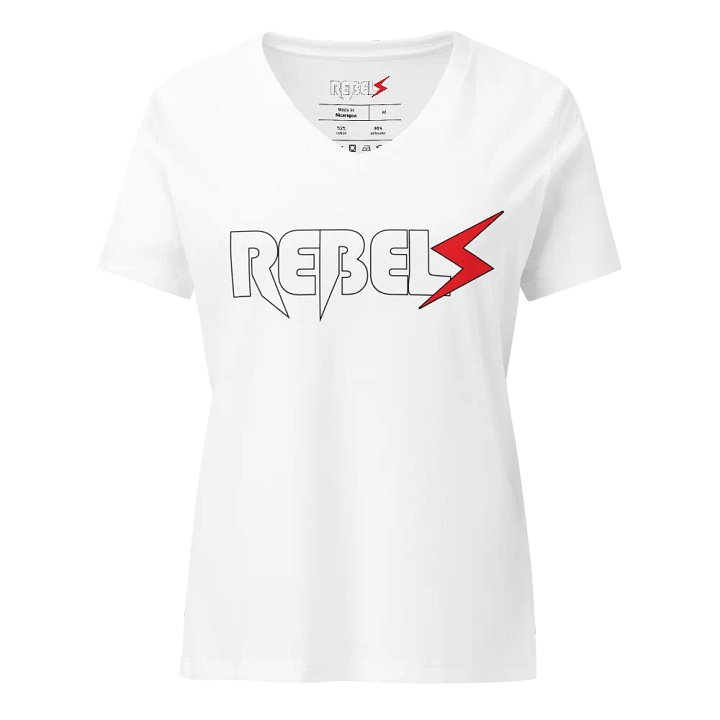 Woman's V Neck | White | White/Red product image (1)