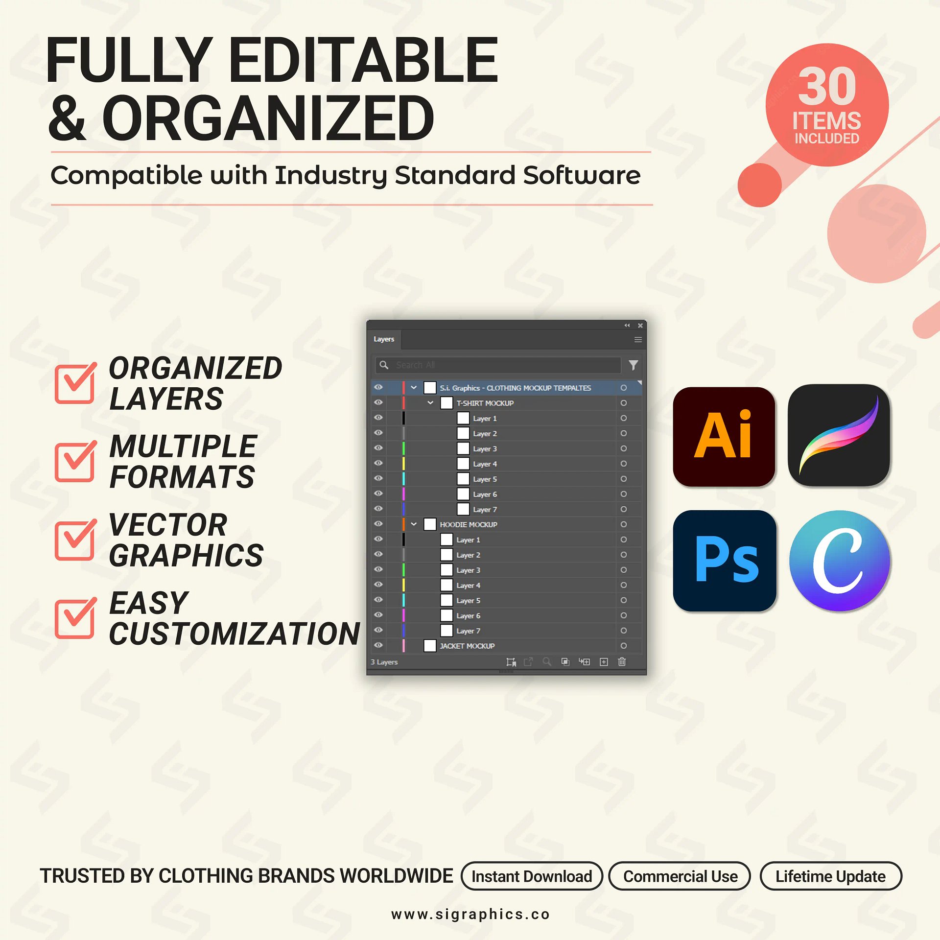 Clothing Mockups Starter Pack – 30+ Essential Apparel Templates product image (4)