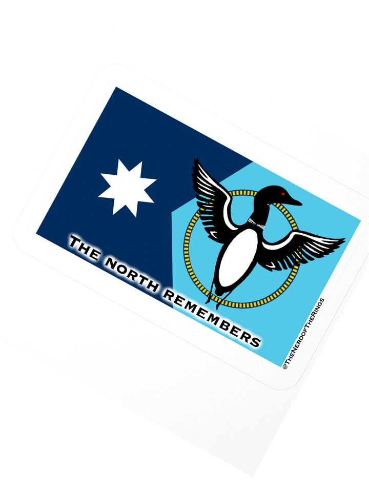 The North Remembers Loon Flag Sticker product image (6)