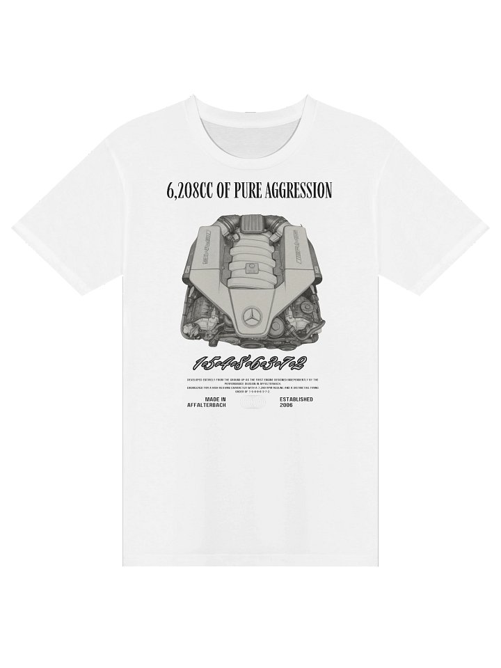 The 6.2L Symphony Tee: White Front Print product image (1)