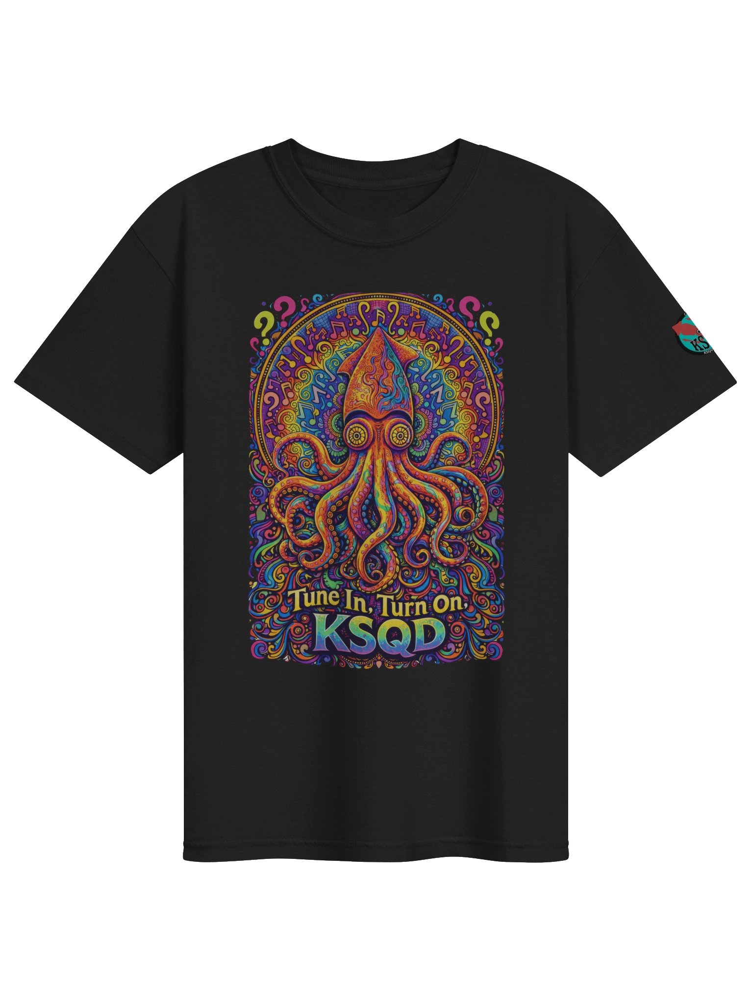 KSQD “Tune In. Turn On.” Psychedelic Squid Tee (Relax Fit) product image (4)