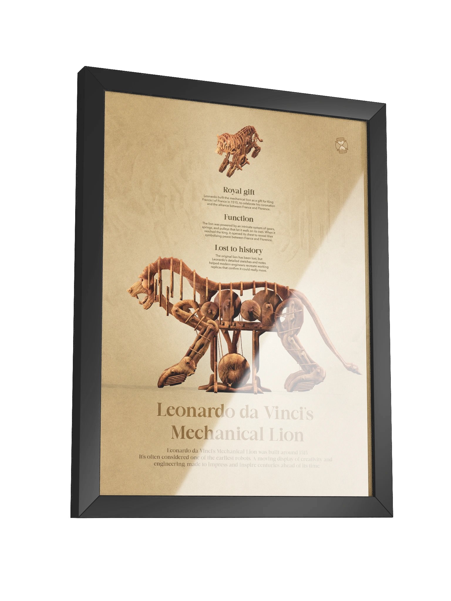 Leonardo da Vinci's Mechanical Lion (Framed poster) product image (5)