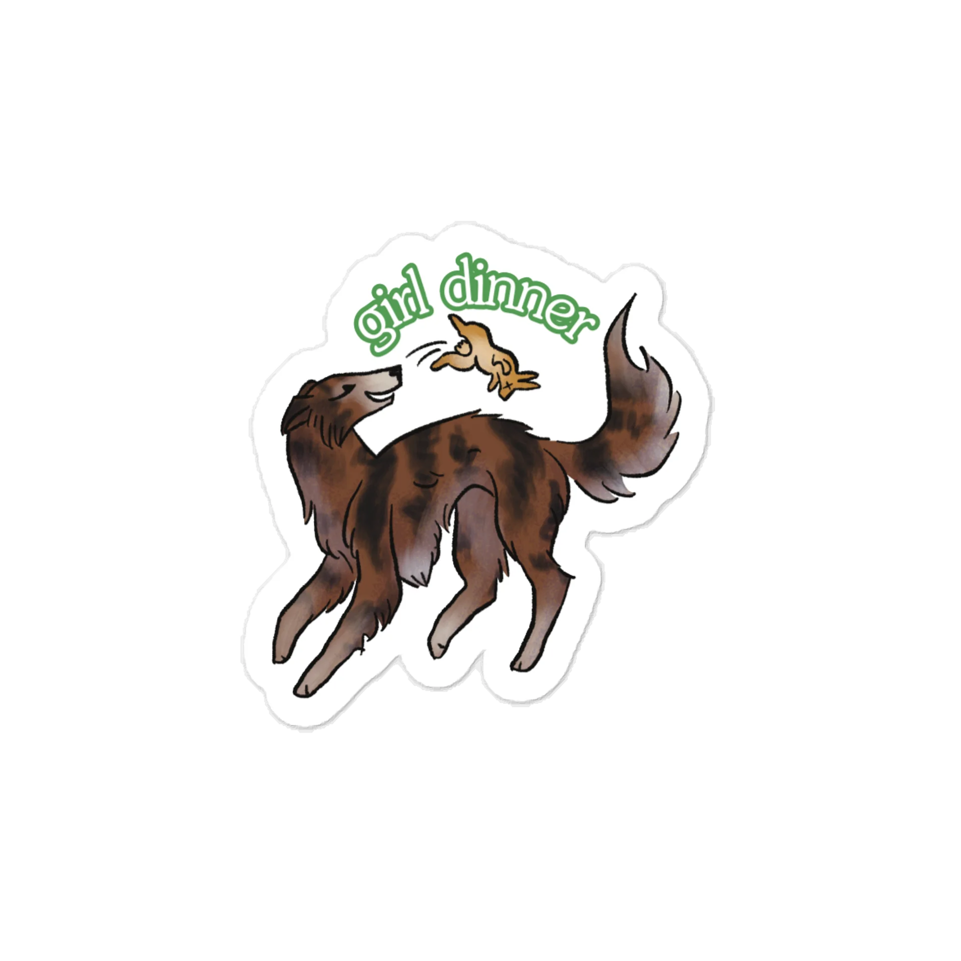 Girl Dinner Sticker - Brindle product image (1)
