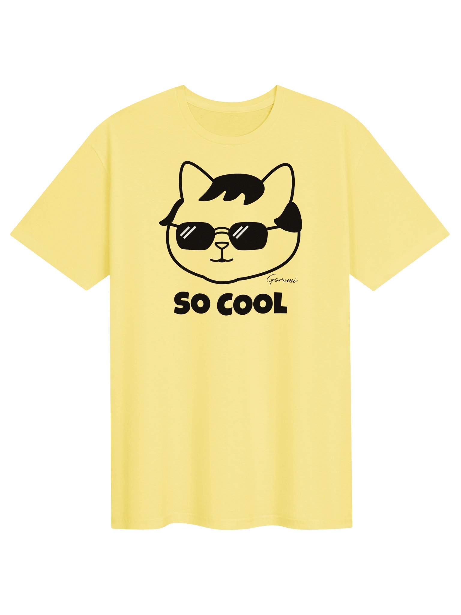 Goromi the Cat in Wig (SO COOL) - Unisex Adult Super Soft Lightweight T-shirt product image (1)