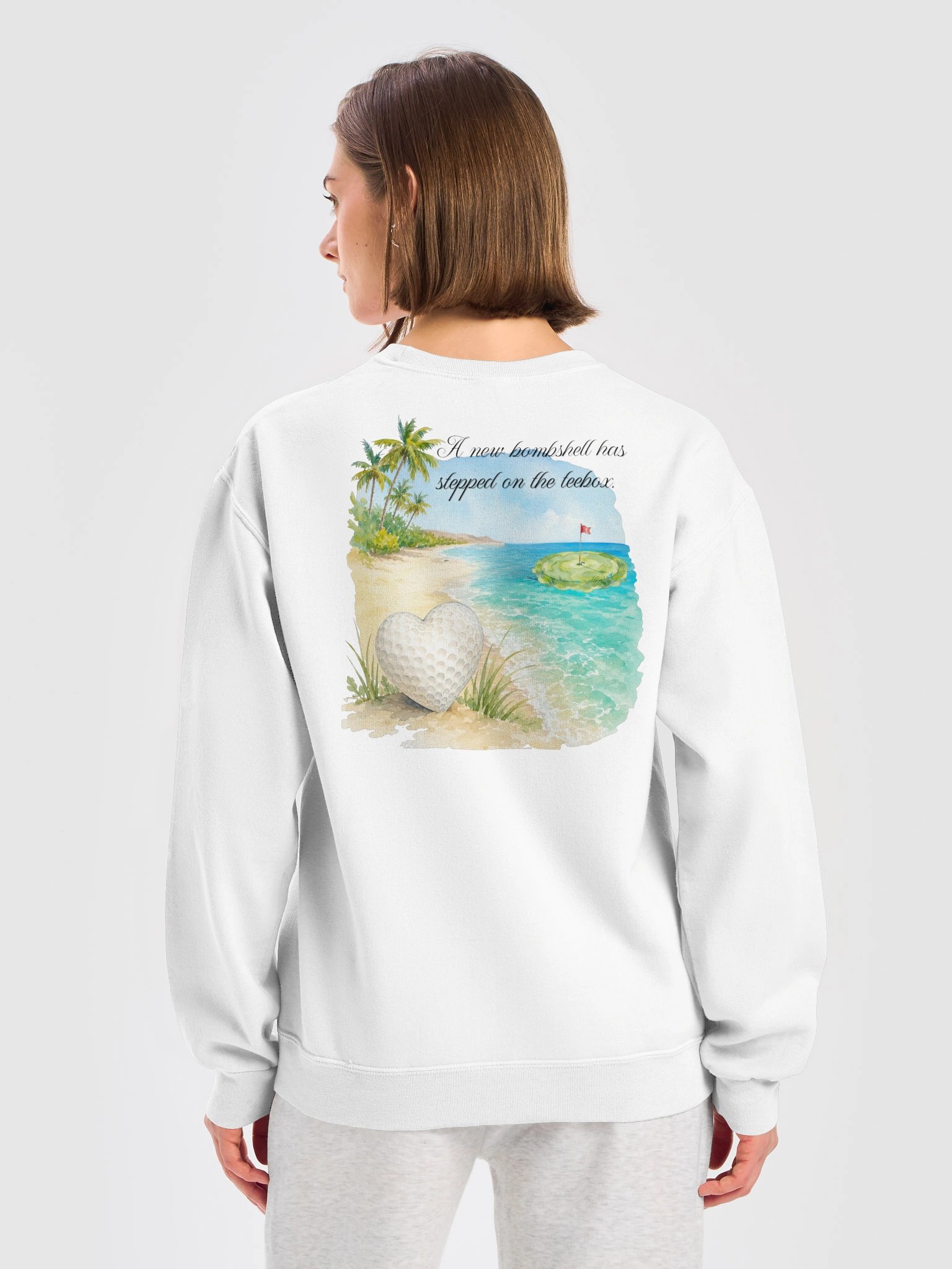 Love Island Green — Women's Golf Crewneck Sweatshirt product image (6)