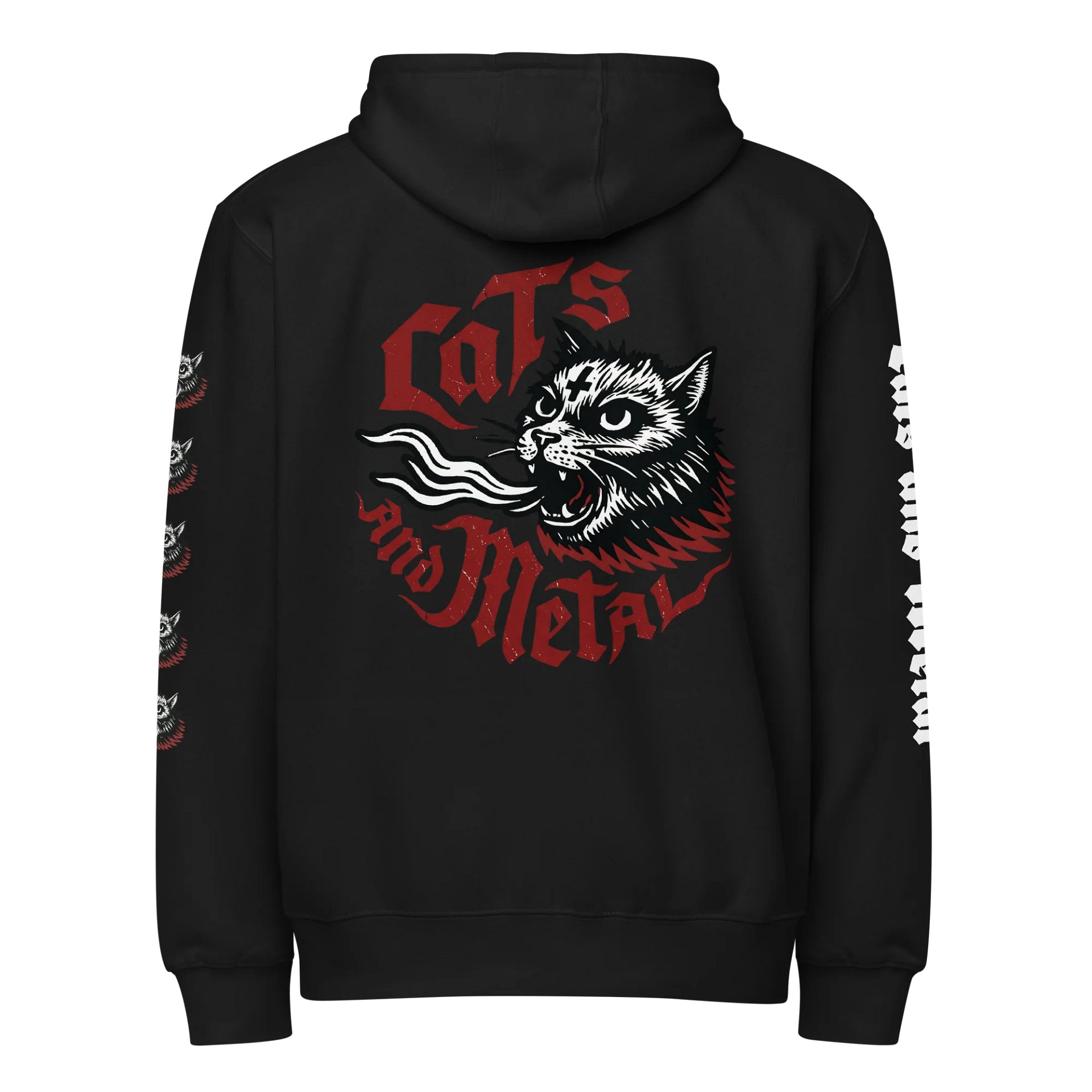 CATS AND METAL ZIP HOODIE product image (2)