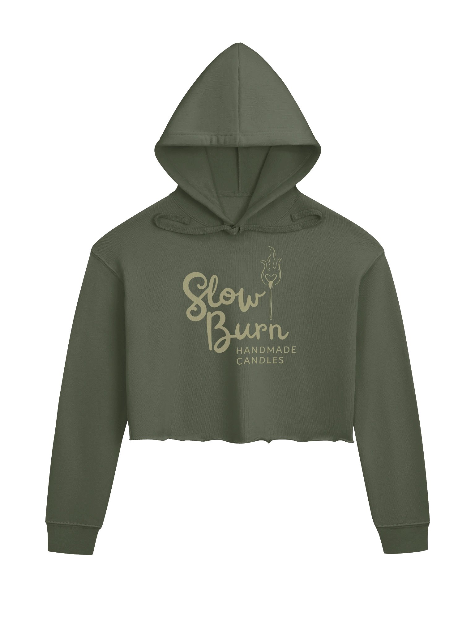 Slow Burn Handmade Candles | Green Goddess Crop Hoodie product image (1)