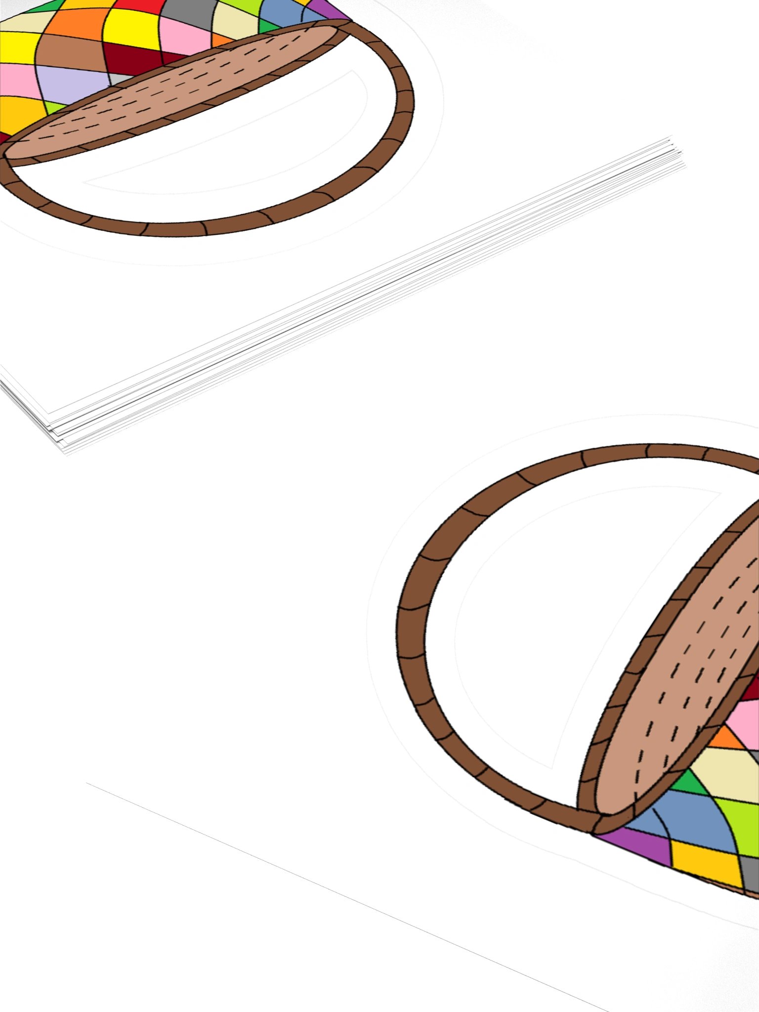 Vibrant Diamond Patchwork Kiss Cut Stickers product image (8)