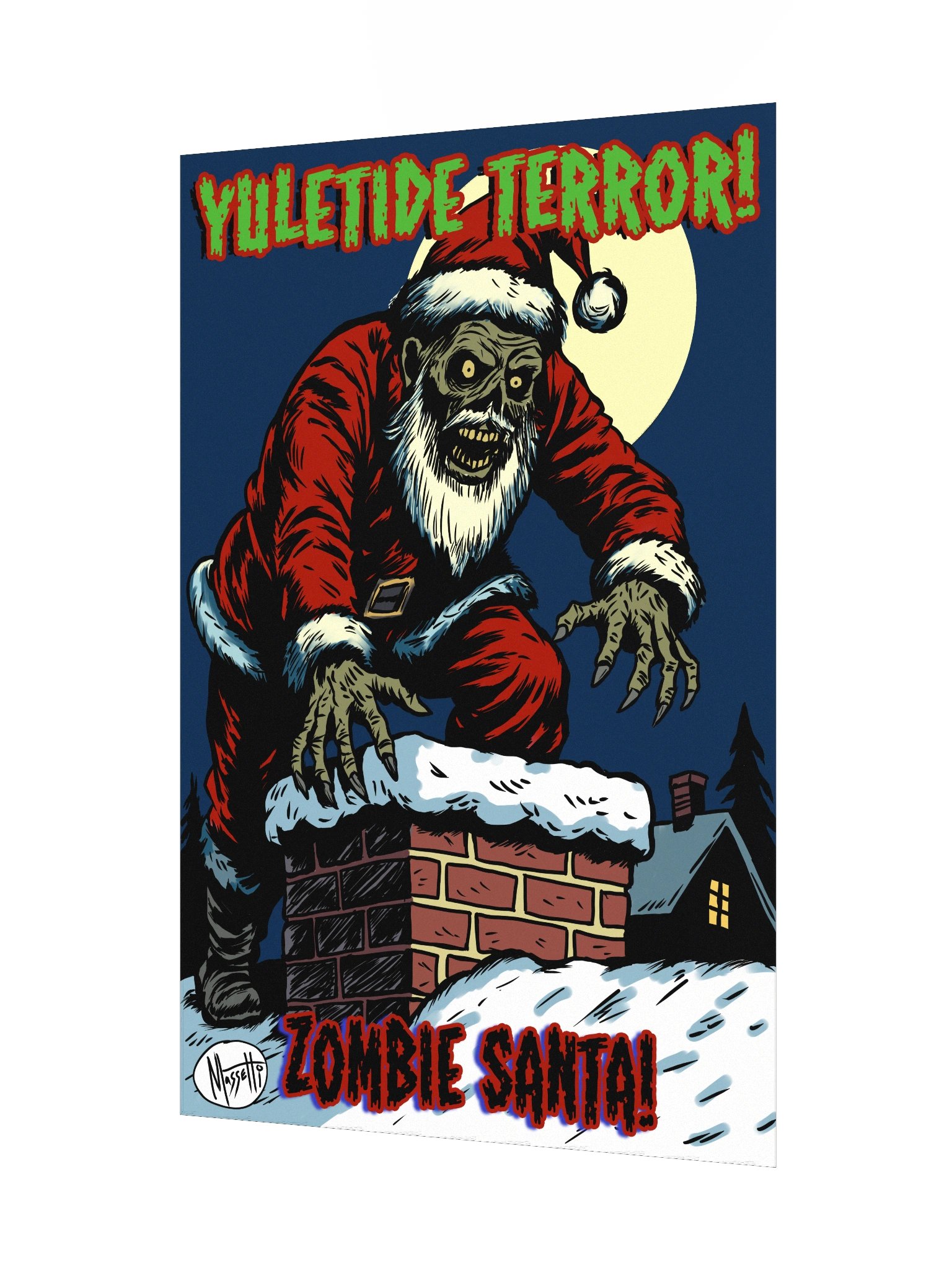 Yuletide Terror: Zombie Santa Art Print product image (3)
