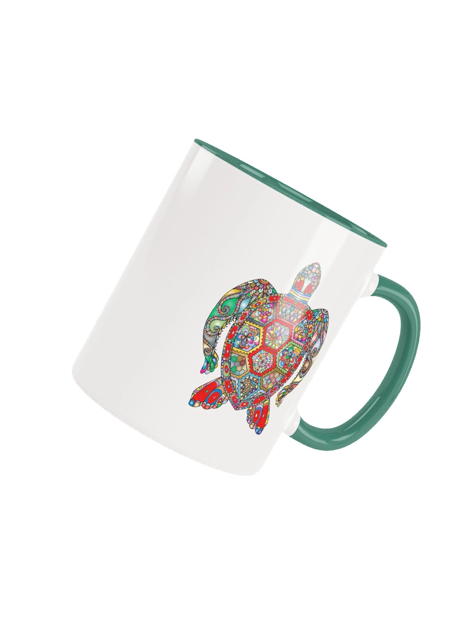 Stained-Glass Turtle Ceramic Mug product image (31)