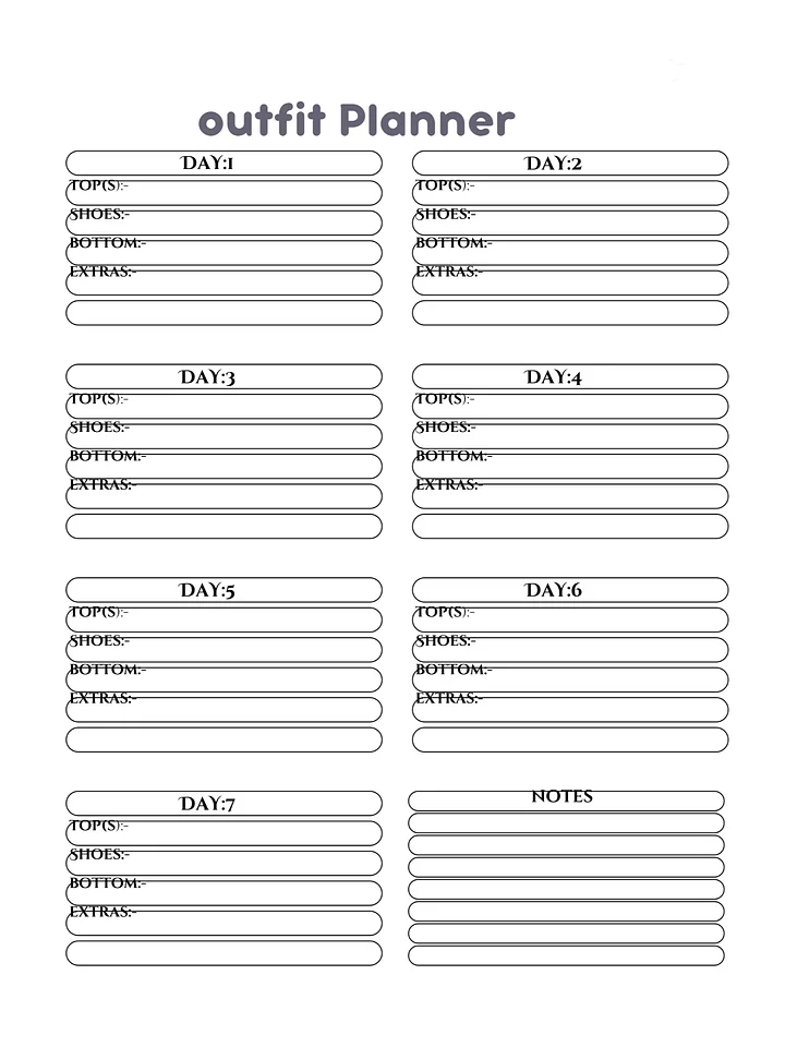 daily Outfit Planner" "My Style Journal: Daily Outfit Planner" "Outfit of the Day: A Daily Planner for Fashion product image (1)