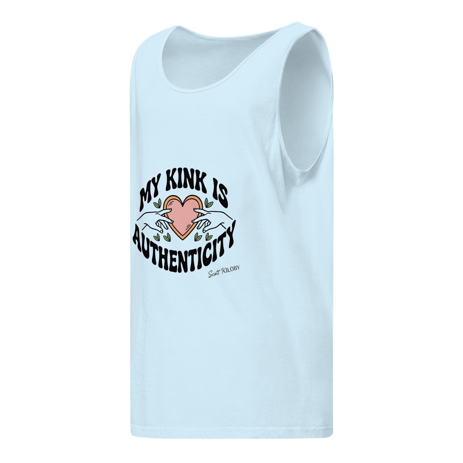 “My Kink Is Authenticity” Light Blue Tank Top product image (3)