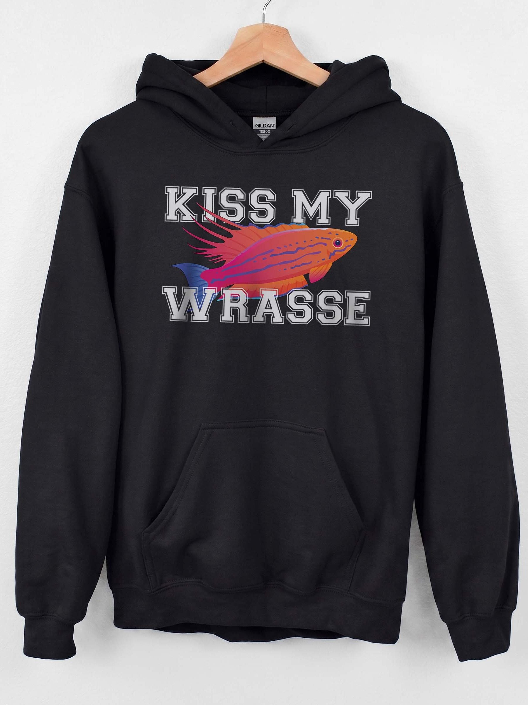 Kiss My Wrasse Fairy Wrasse Hoodie – Funny Saltwater Reef Tank Aquarium Graphic Hoodie product image (1)
