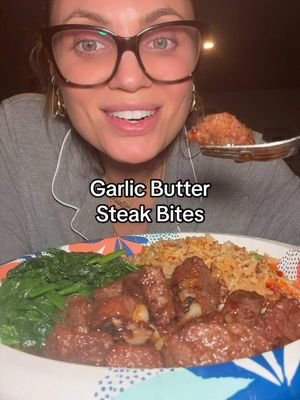 Tired Tuesdays calls for my 5 min garlic butter steak bites #cookwithme #easyrecipe #steak #garlicbuttersteakbites #quickdinner 