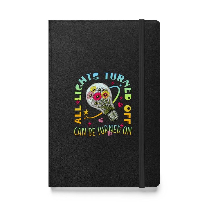 All Lights Turned Off Floral Lightbulb Hardcover Notebook product image (1)