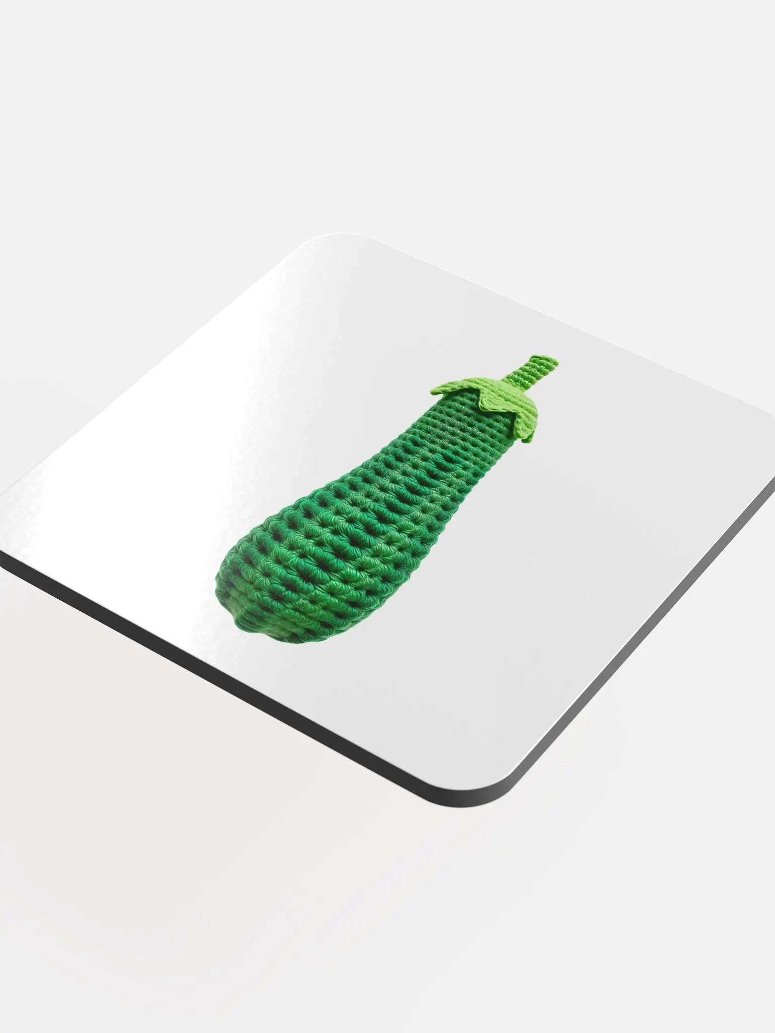 CozyAvocado Glossed Cork Coaster Zuchini #1 product image (4)