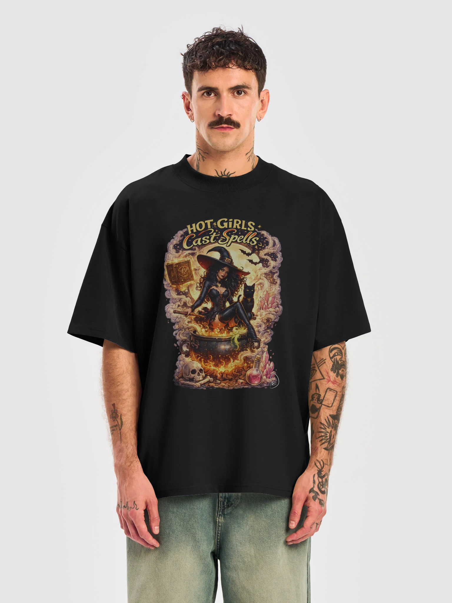 Hot Girls Cast Spells Oversized Tee product image (5)
