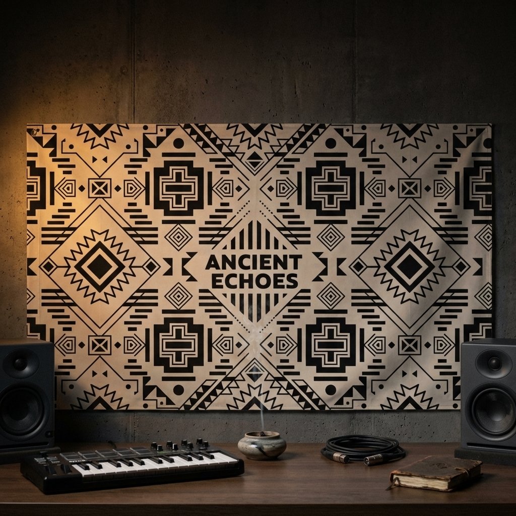 Aztec Ritual Flag — Ancient Geometry 02 product image (3)