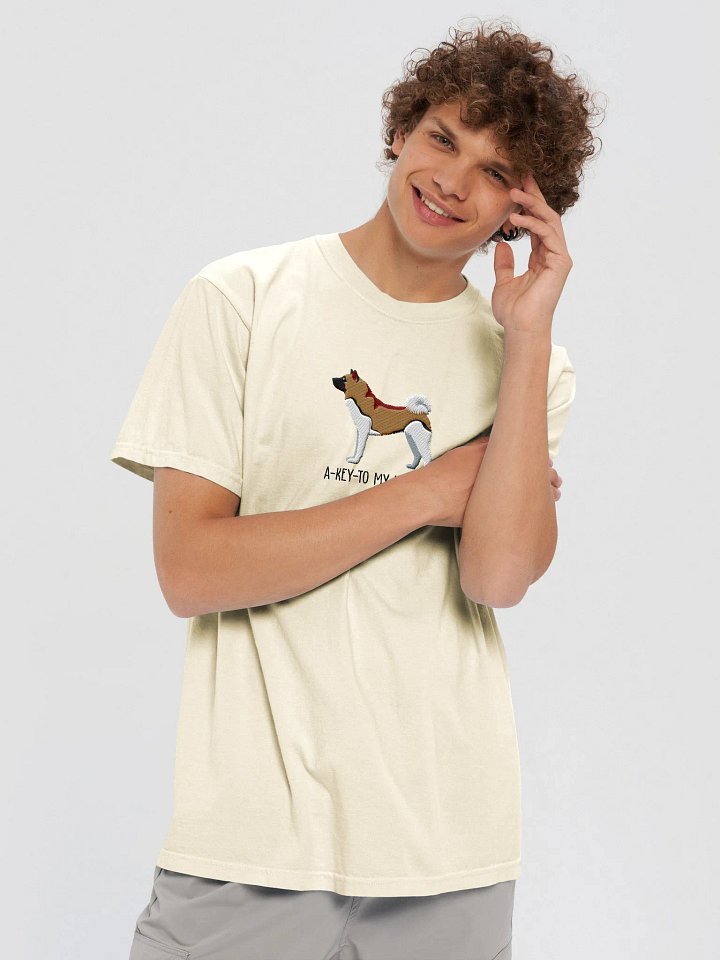 A-Key-To My Heart T-Shirt(Embroidered) of an American Akita product image (2)