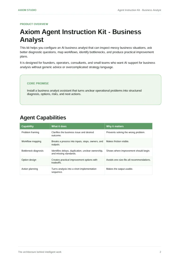 Axiom Agent Instruction Kit - Business Analyst product image (2)