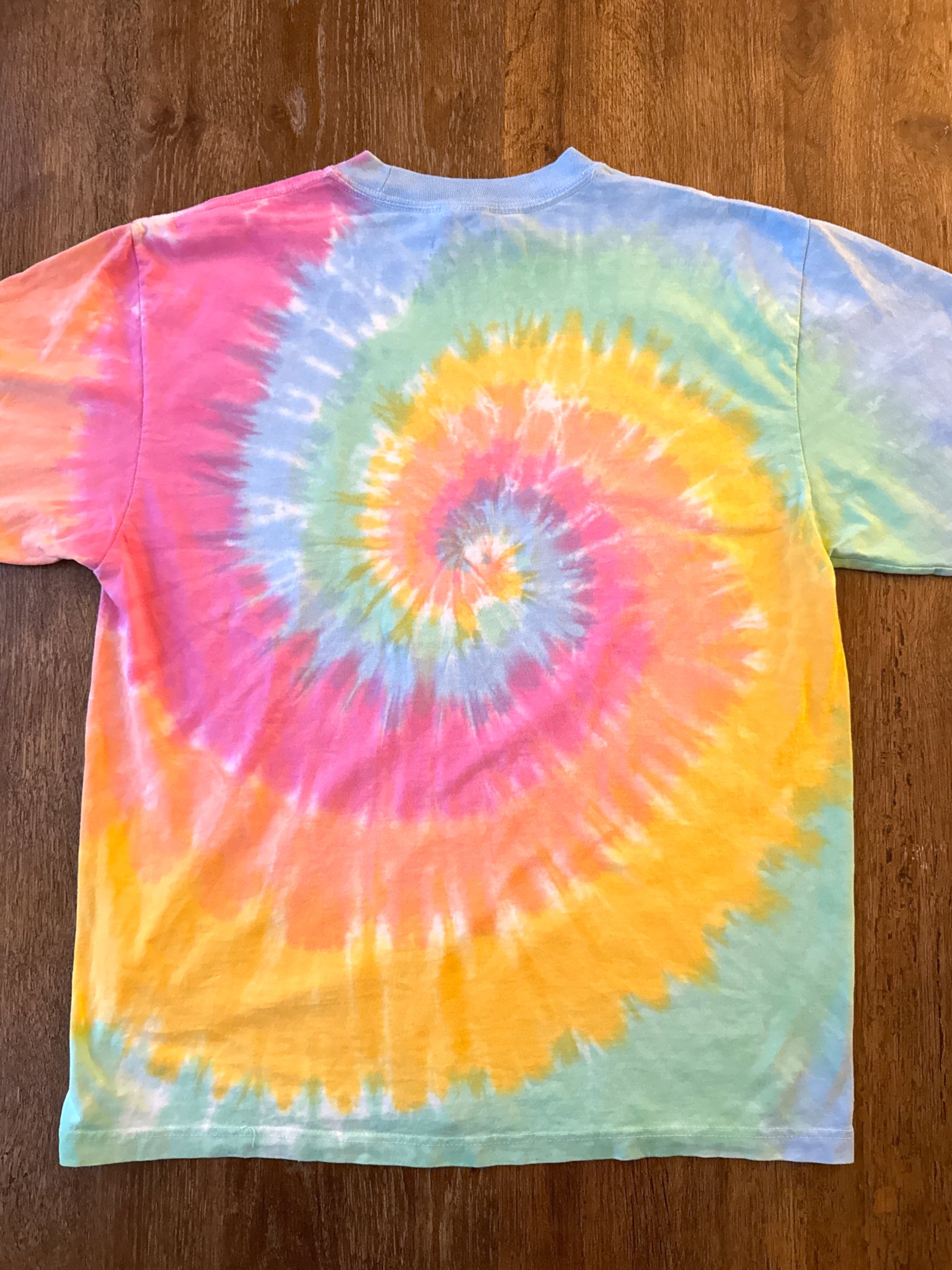 Nice. Embroidered Tie Dye Tee (Sherbet Rainbow) product image (4)