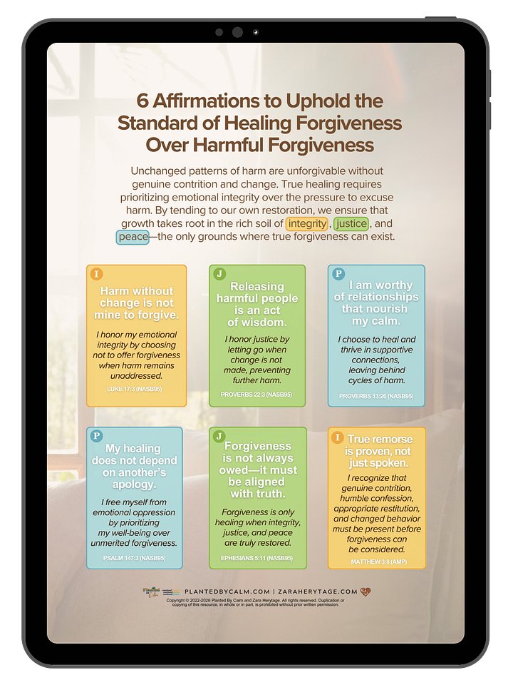 6 Affirmations: Choosing Healing Forgiveness vs. Harmful Patterns (PDF) product image (2)