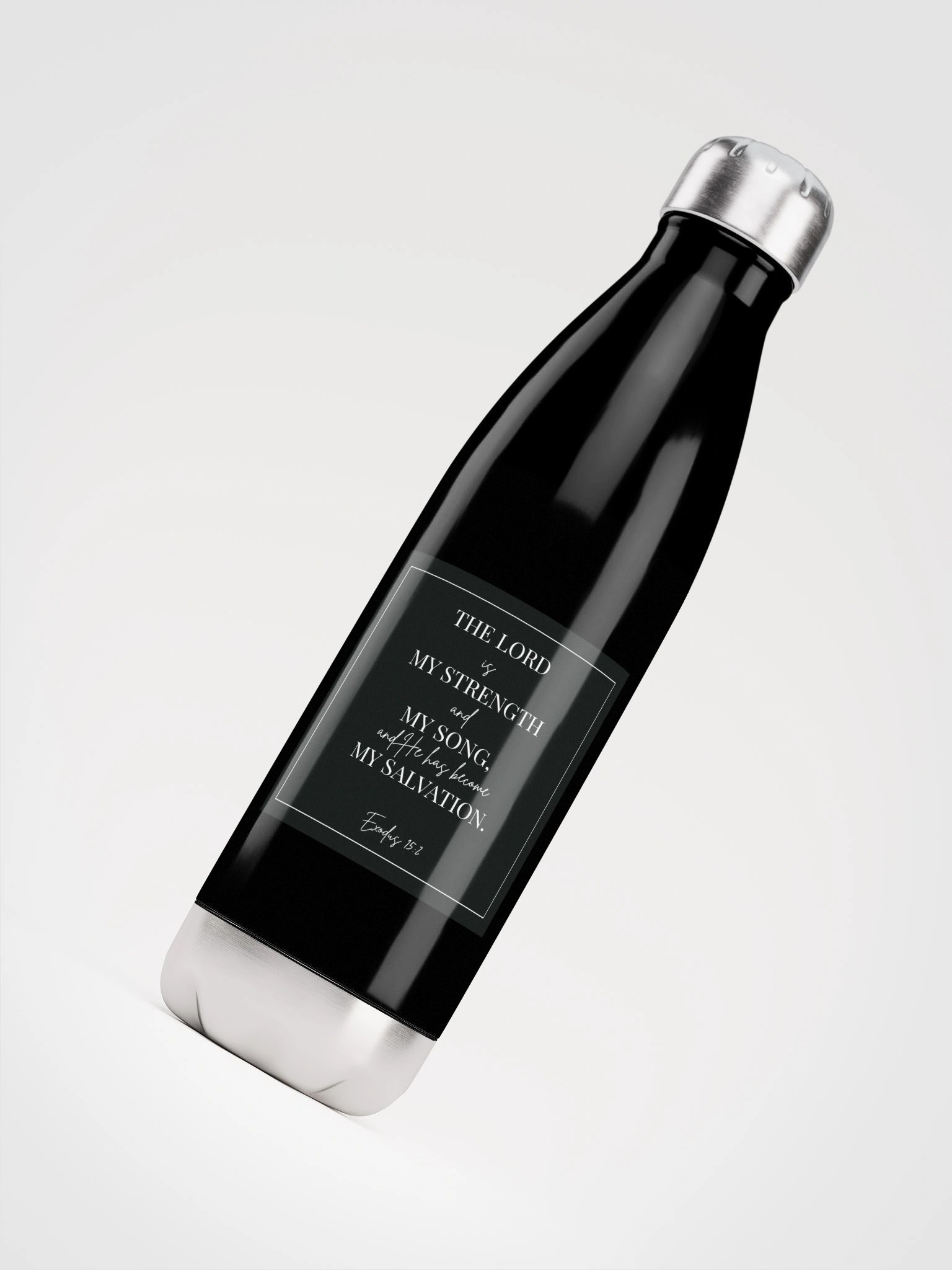 Exodus 15:2 Stainless Steel Water Bottle product image (4)
