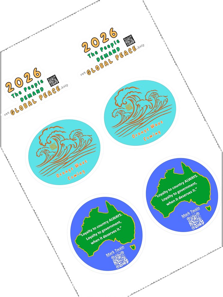 Orange Wave - Loyalty 2 country Sticker Sheet product image (1)