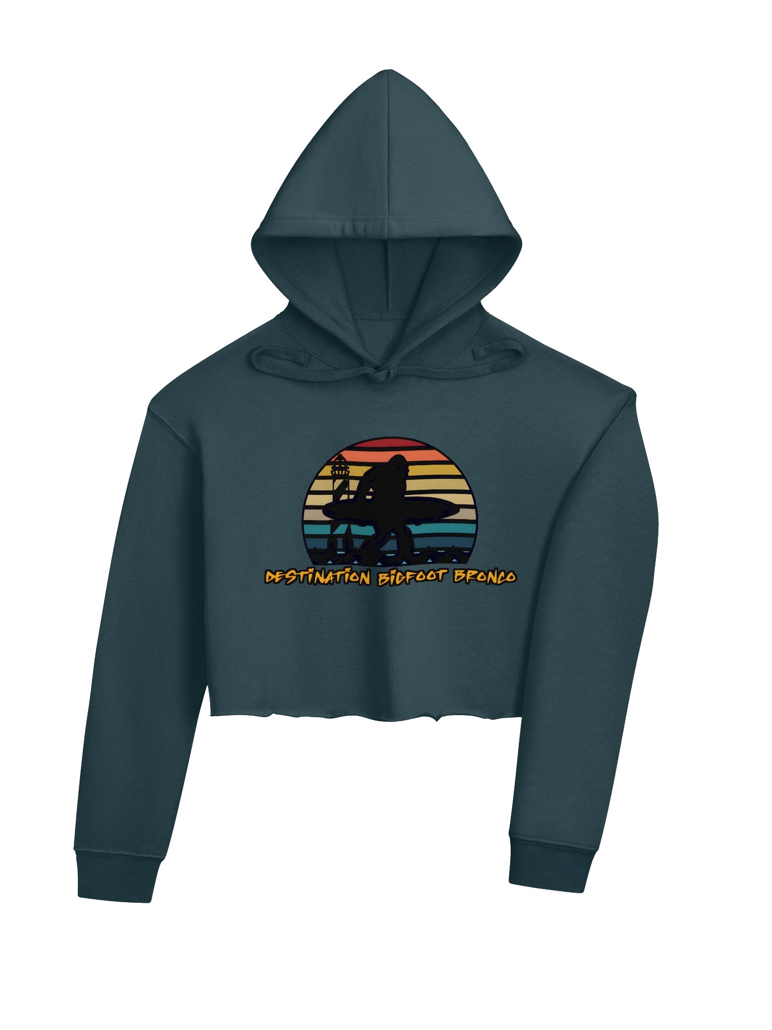 Destination Bigfoot Bronco Classic Logo Bella+Canvas Fleece Women's Crop Hoodie (Multiple Colors Available) product image (12)