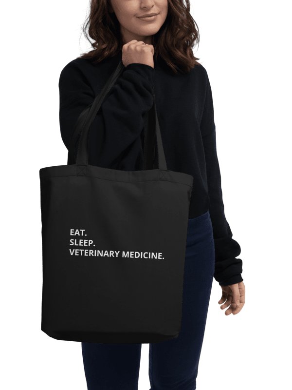 "Eat, sleep, veterinary medicine" black bag (medium size) product image (2)