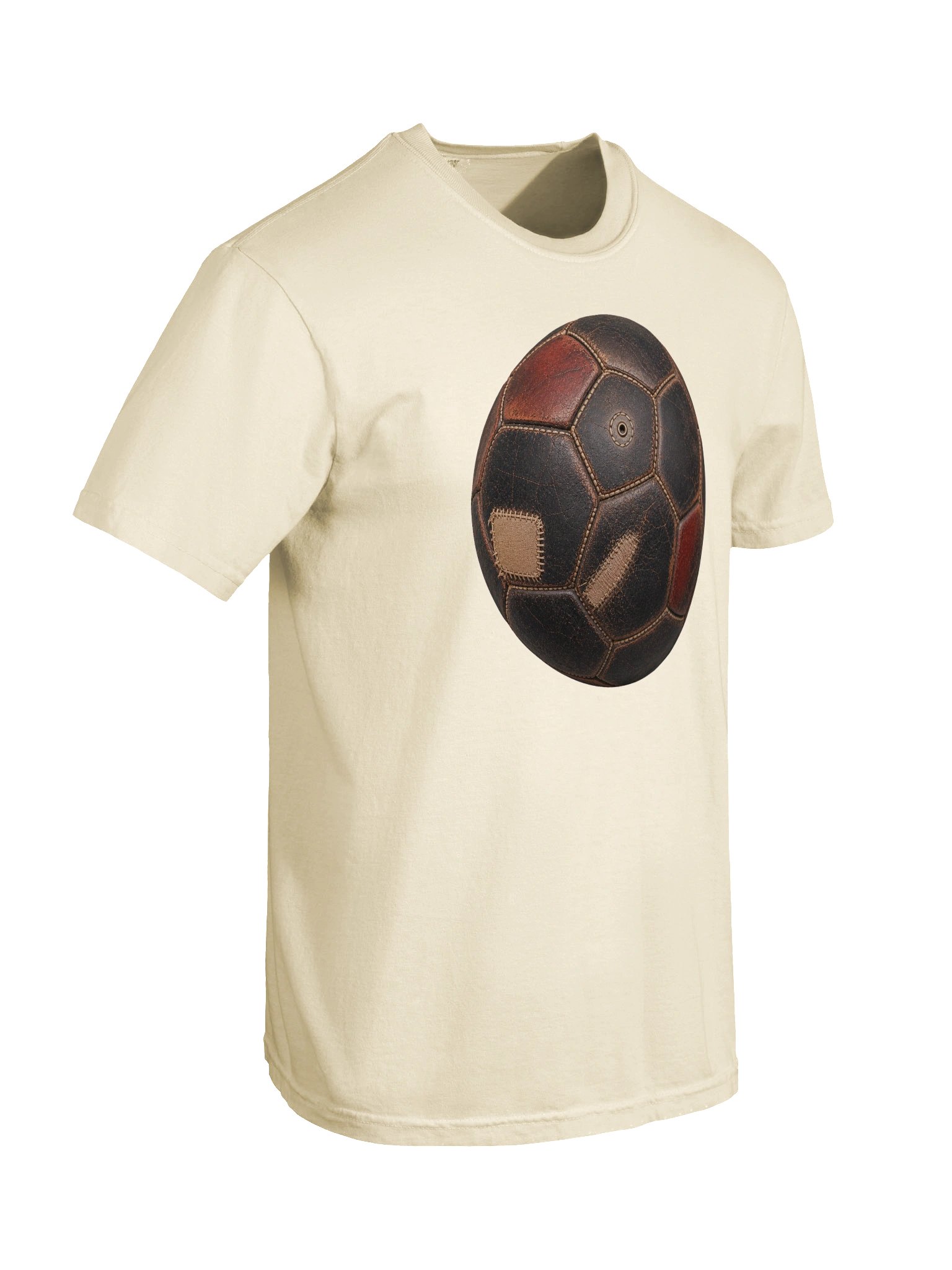 Cinder Pitch 014 Vintage Soccer Ball Art Tee product image (6)
