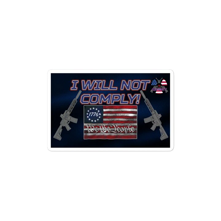 Will Not Comply Die-Cut Magnet product image (2)