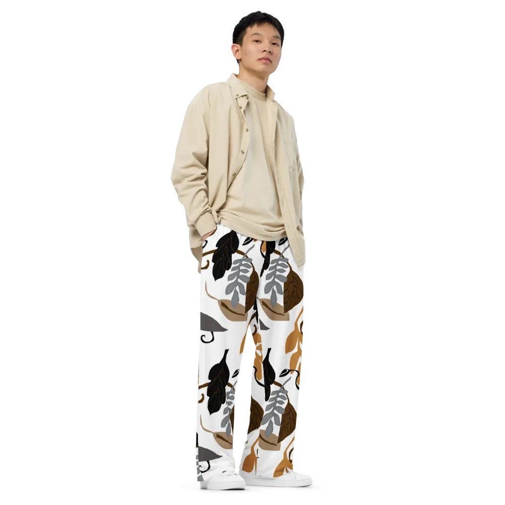 Neutral Leaves Wideleg Pants product image (4)