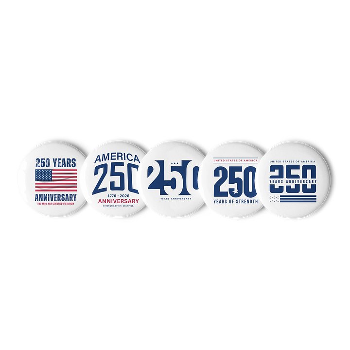 250 Years Anniversary Pin Button Set product image (1)