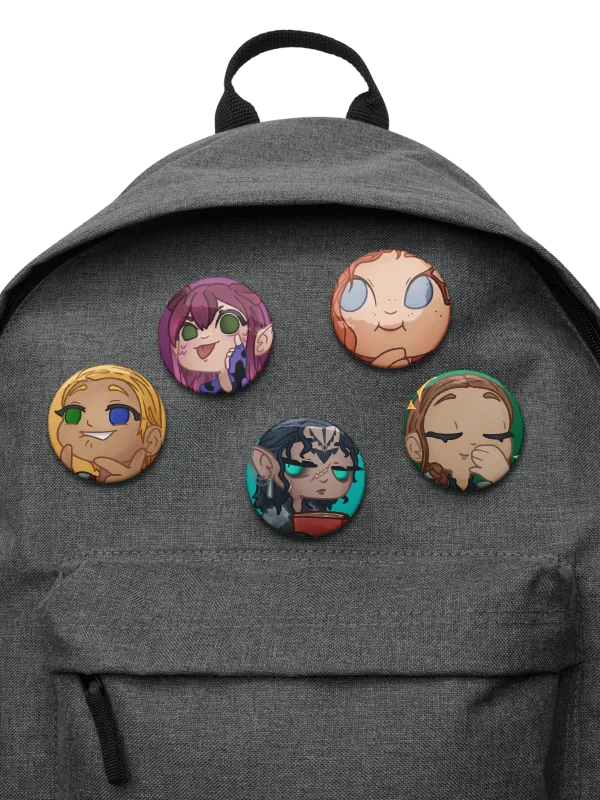 Femme Fatales Emote Pin Buttons product image (1)