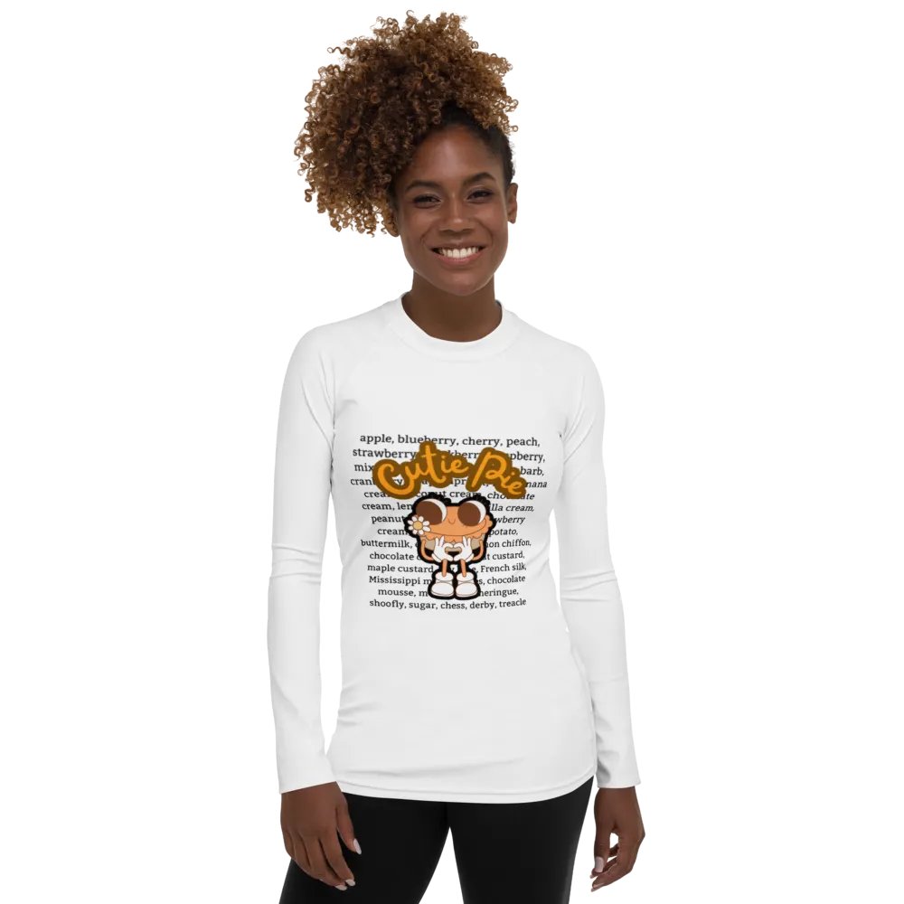 Cutie Pie Print Women's Rash Guard product image (12)