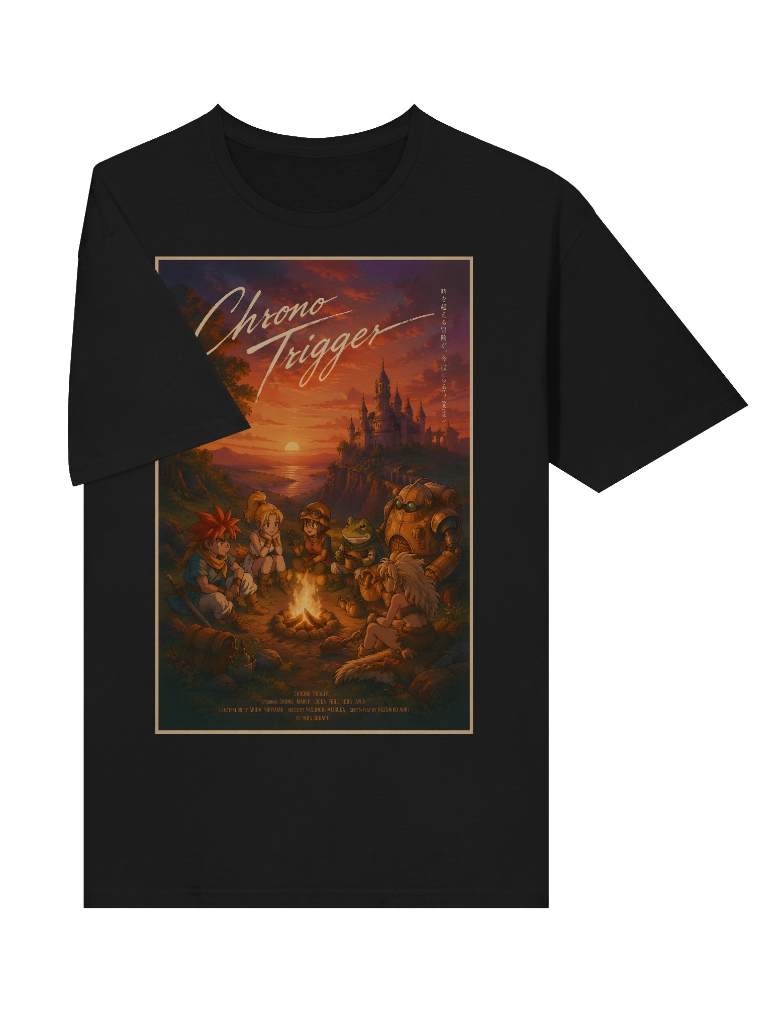Chrono Trigger Sunset Campfire Tee (Gildan Softstyle) product image (5)