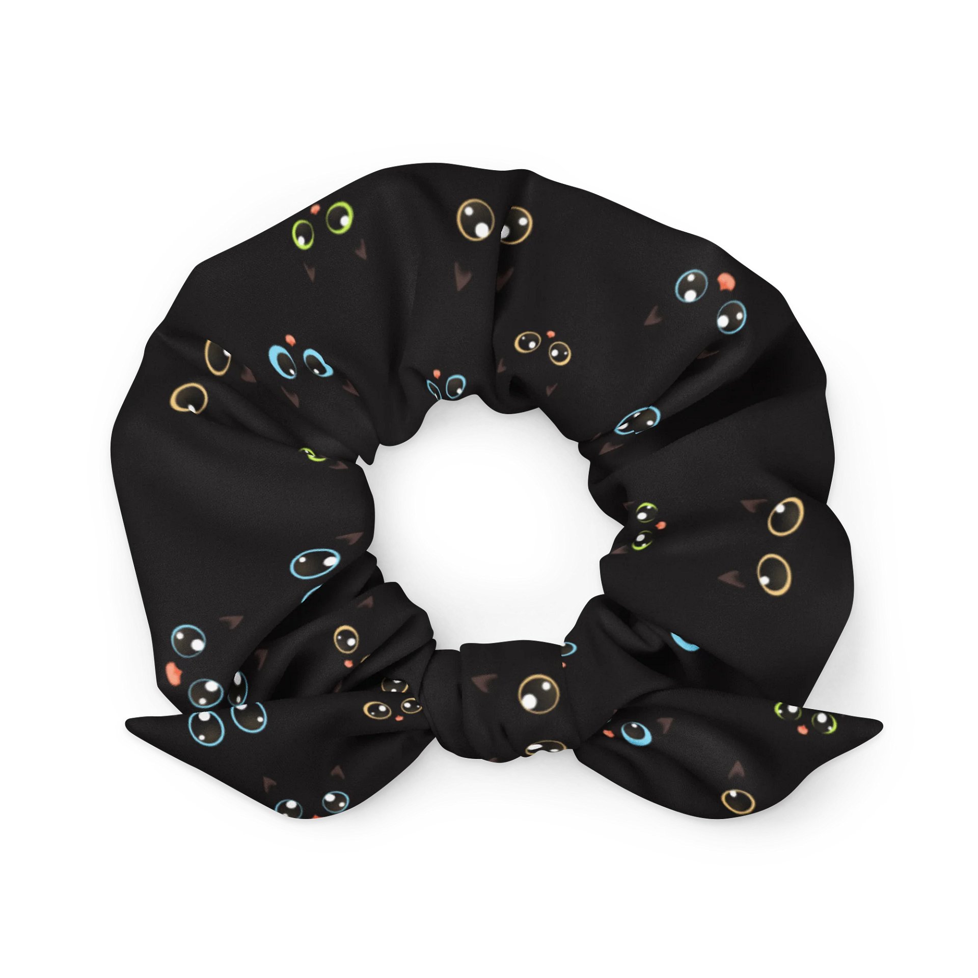 Black Cat Print Scrunchie product image (1)
