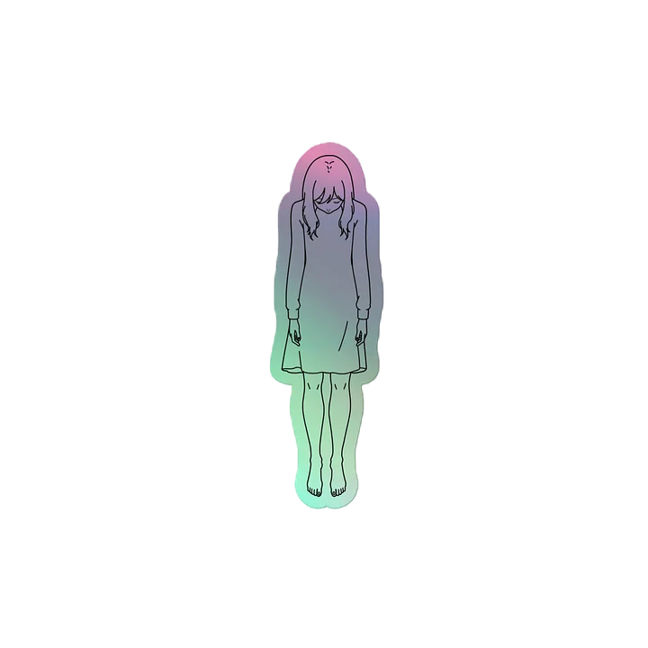 Floating Girl Holographic Sticker product image (2)
