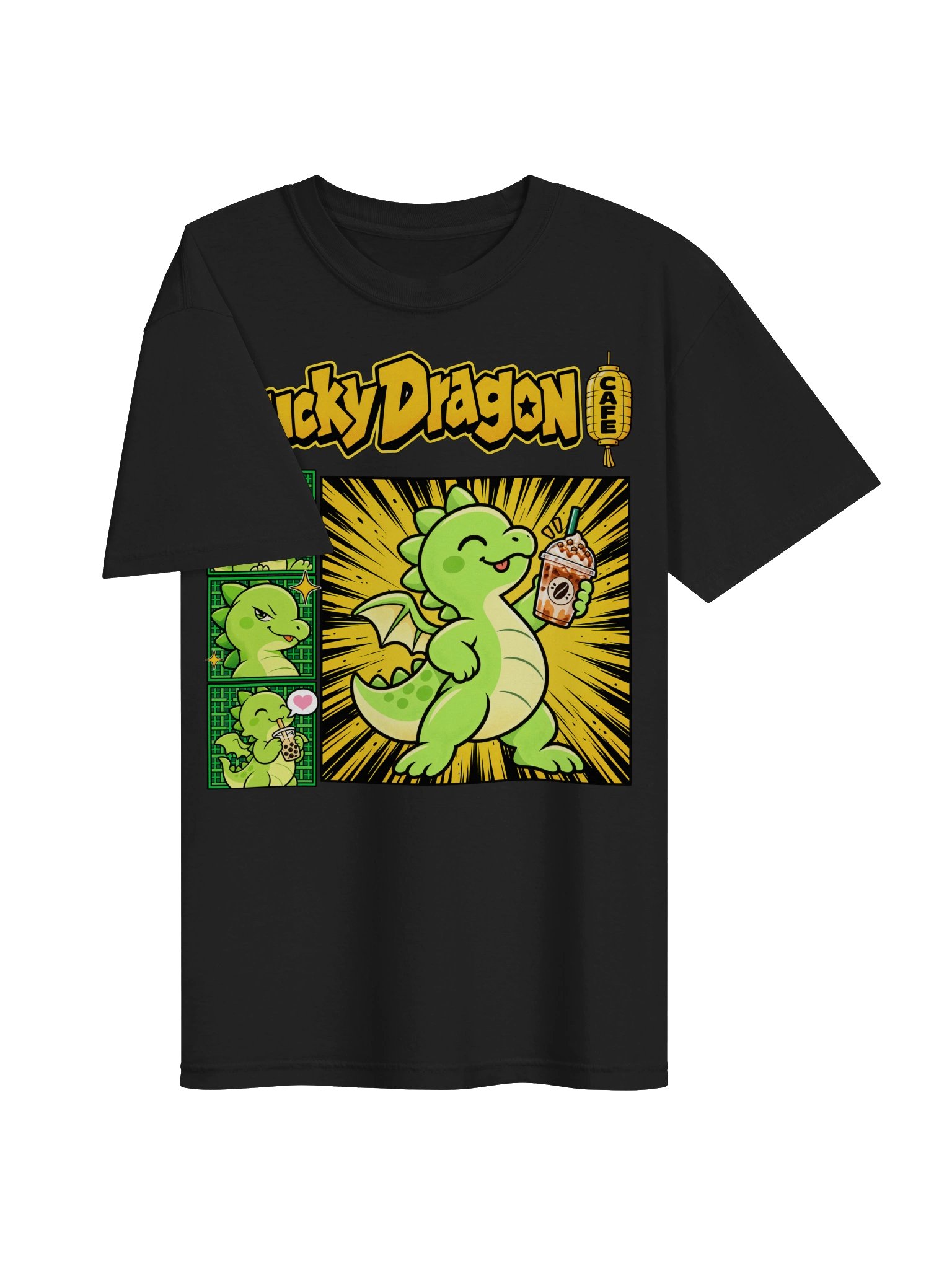 Lucky Dragon Cafe | Coffee Dragon Graphic T-Shirt product image (3)
