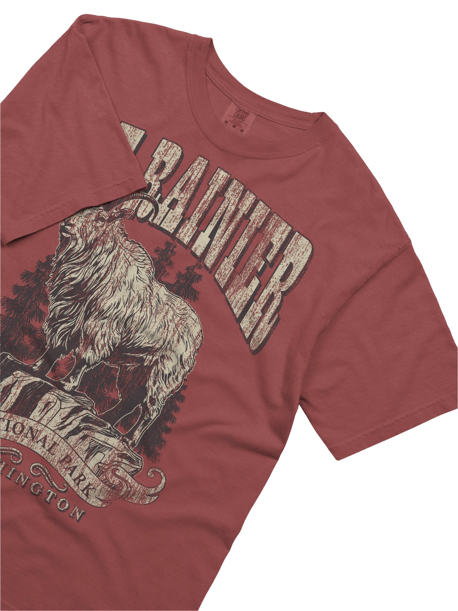 Mount Rainier National Park Shirt – Vintage Mountain Goat Graphic Tee Washington product image (5)