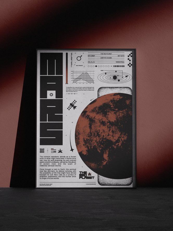 Dominion : Mars — Bold Brutalist Digital Print for Modern Interior product image (2)