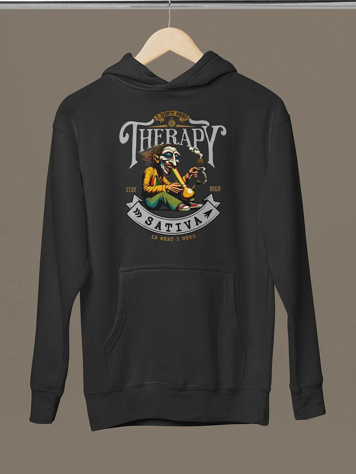 No Therapy Needed: SATIVA - Psychedelic Style Premium Unisex Hoodie product image (2)