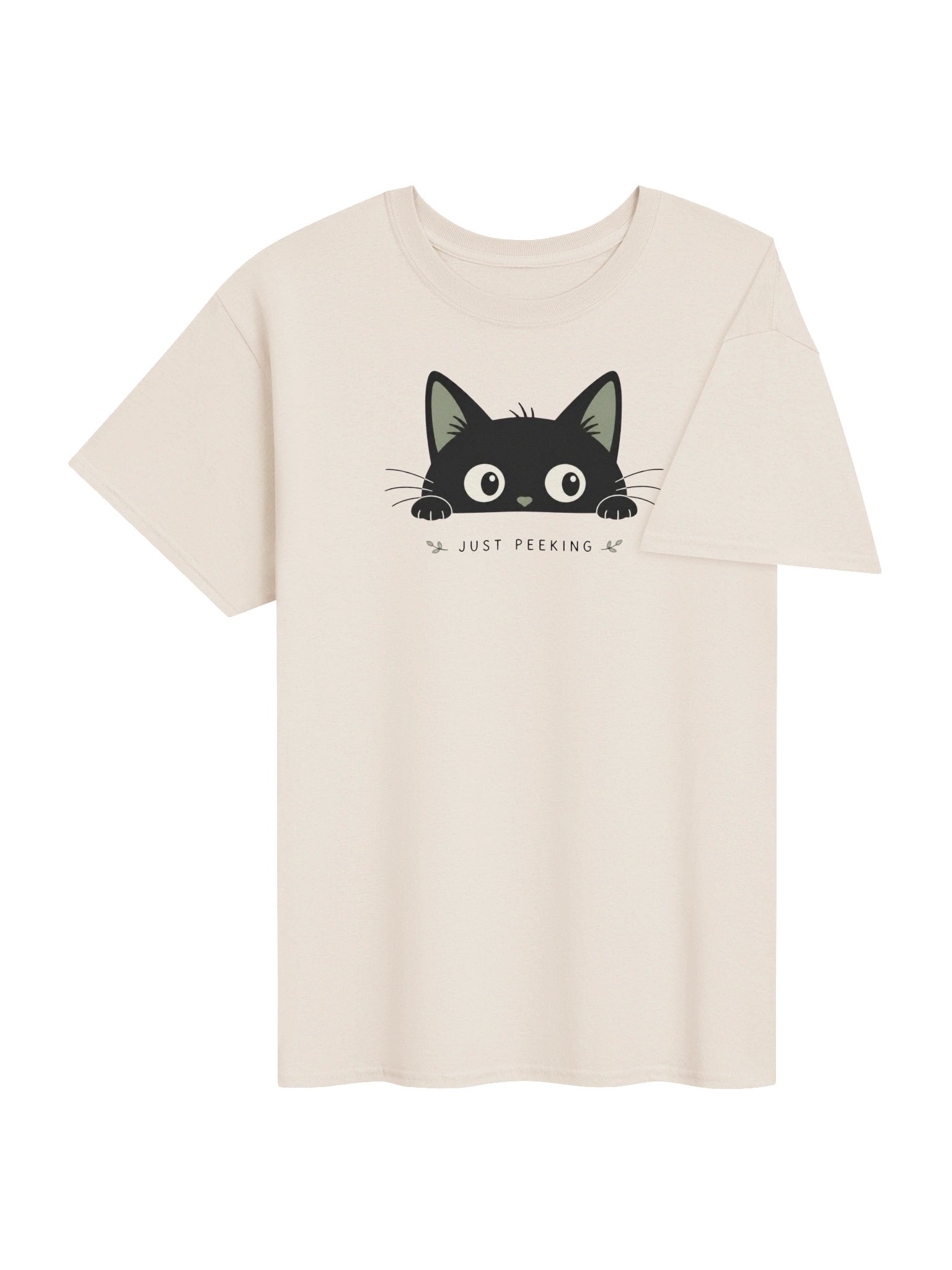 Just Peeking – Cute Black Cat Funny T-Shirt product image (22)