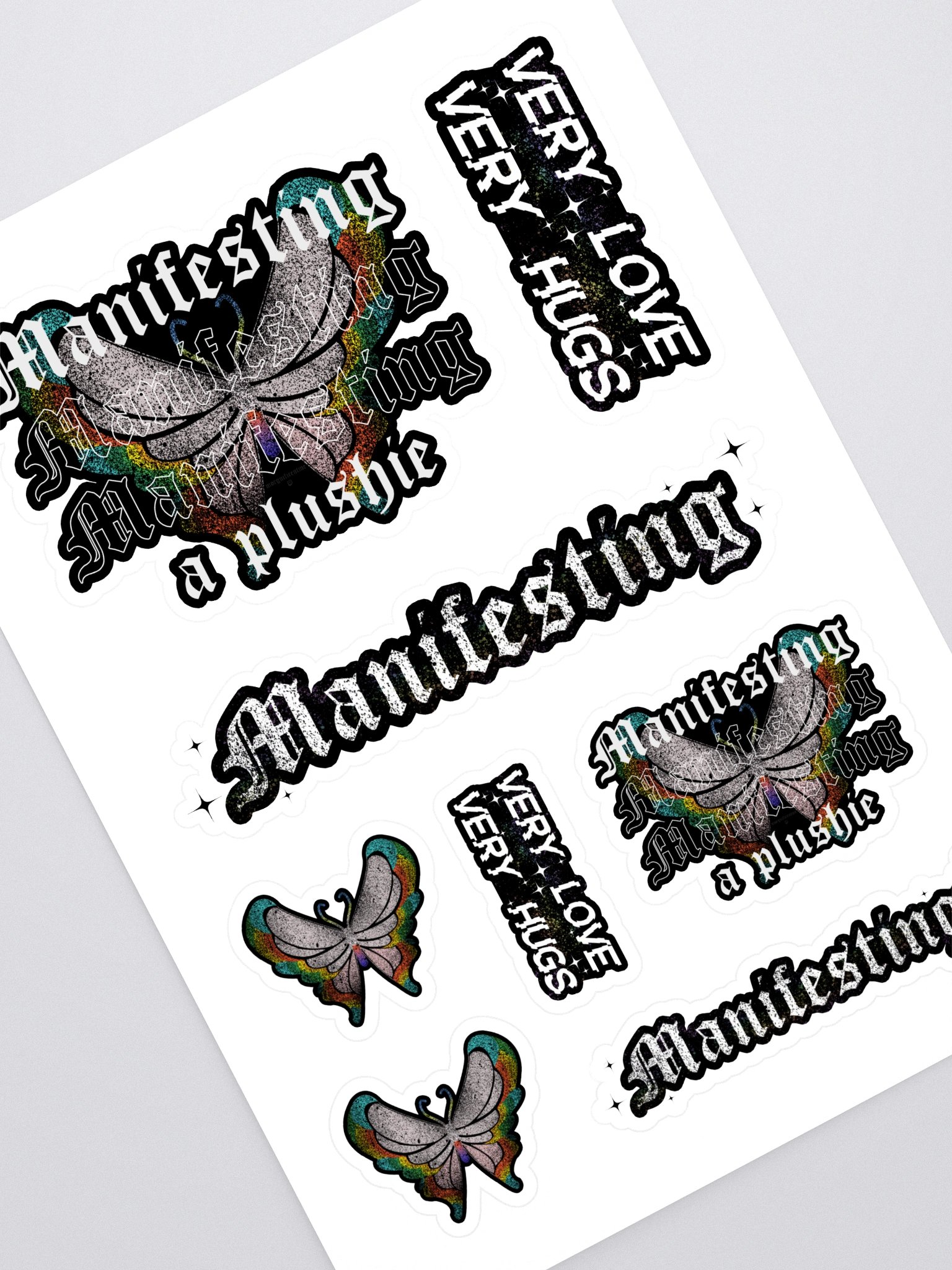 Manifesting a Plushie Sticker Set - Grunge Butterfly Edition product image (1)