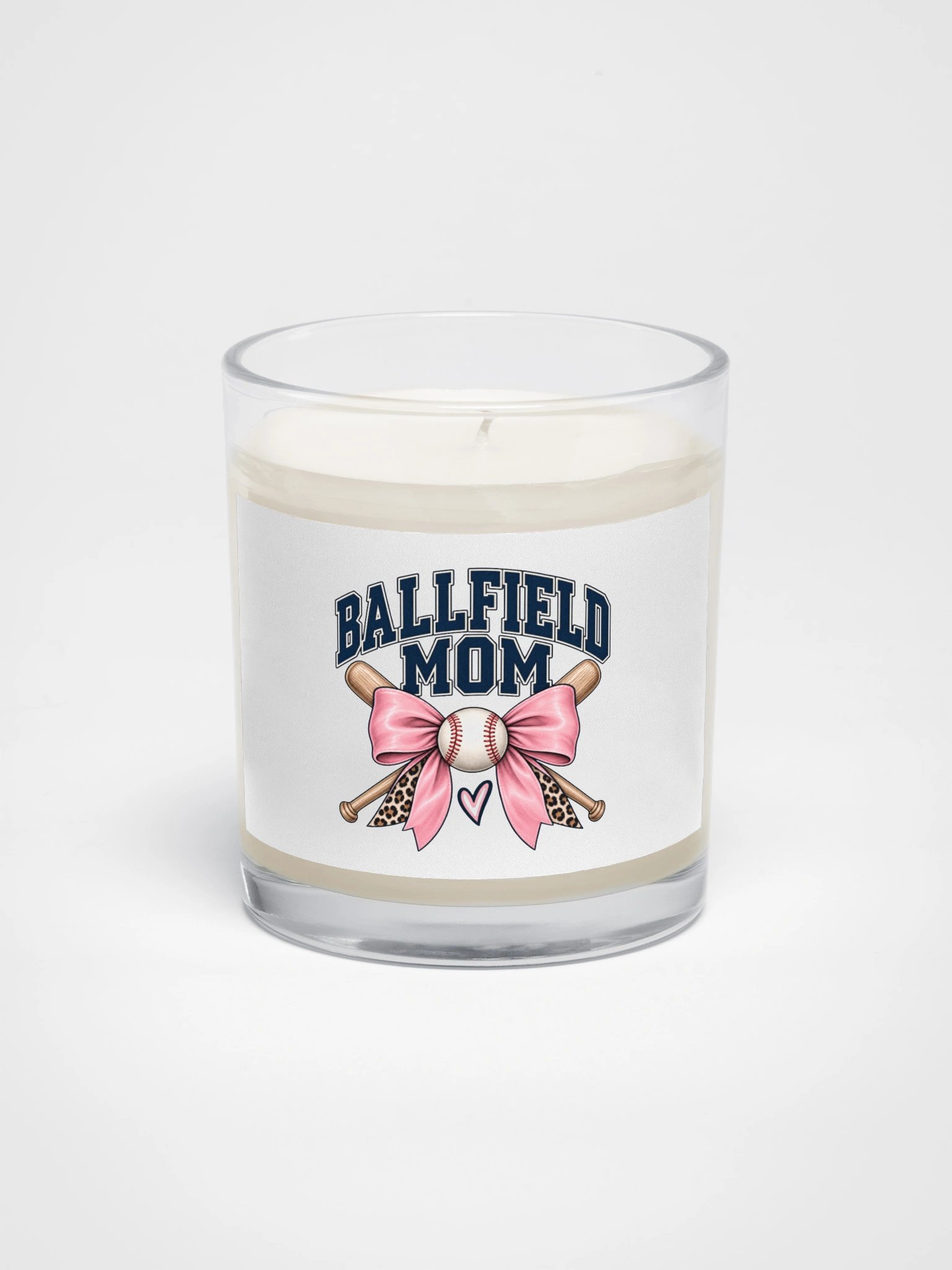 Ballfield Mom Bow Candle | Baseball & Softball Mom Soy Candle product image (1)
