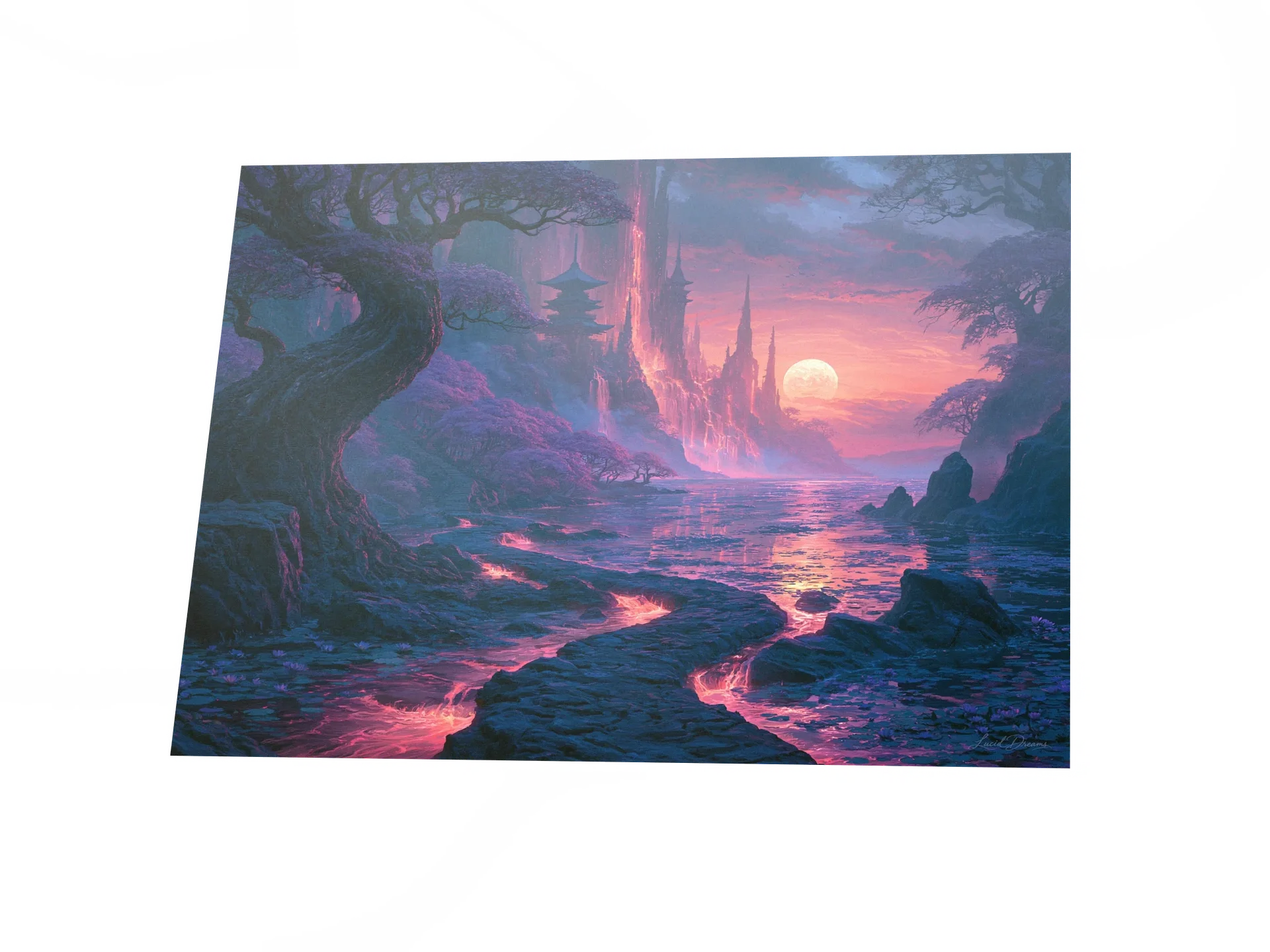 Violet Castle Art Print — Moonrise at the Violet Citadel product image (3)
