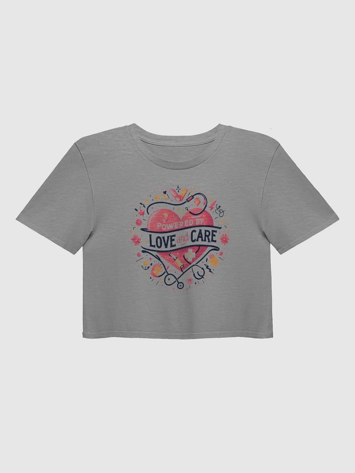 love and care heart shape design crop top product image (2)